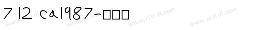 712 cal987字体转换